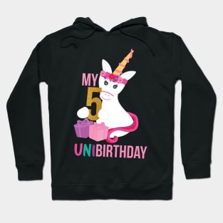 My 5th UNIBIRTHDAY - Unicorn Birthday party Hoodie